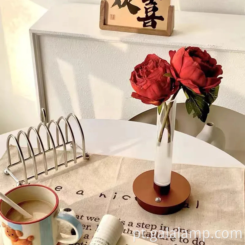 Lâmpada de mesa moderna elegante com carregamento USB para quarto e bistrô